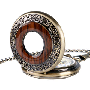 Retro Luxury Wood Pocket Watch