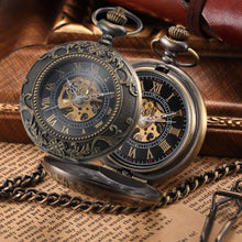 Steampunk Skeleton Bronze Pocket Watch