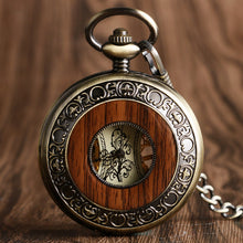 Retro Luxury Wood Pocket Watch