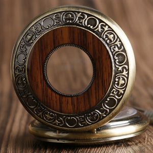 Retro Luxury Wood Pocket Watch